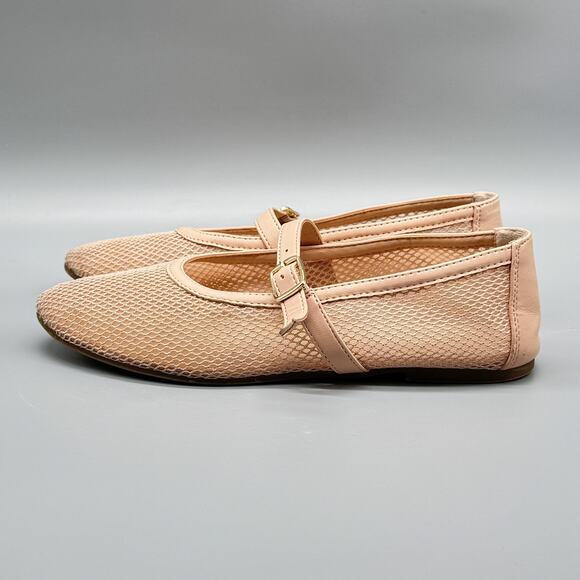Seychelles Shoes Womens Size 6 Pink Mesh Mary Jane Ballet Flats Buckle Strap - Picture 5 of 12